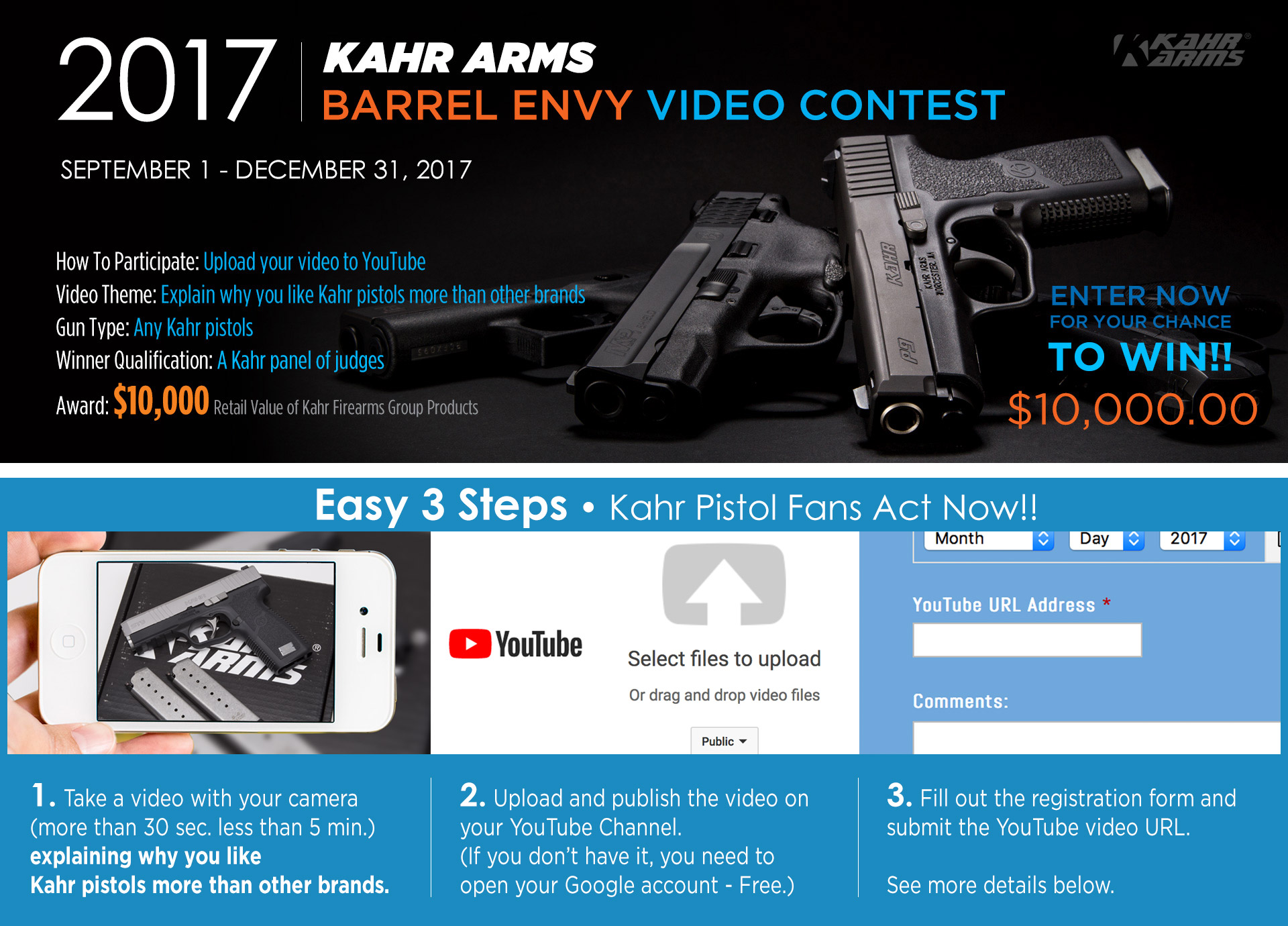 KAHR ARMS Barrel Envy Video Contest